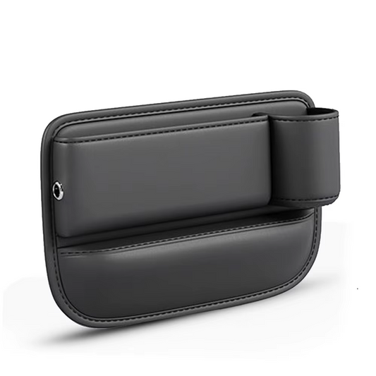 Organizador de Hueco del Asiento para Auto 2 en 1 | Portavasos + Bolsillo Lateral
